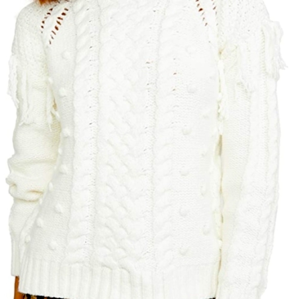 Cupcakes and Cashmere Ivory Cable Knit Sweater- Size XS - Picture 6 of 9